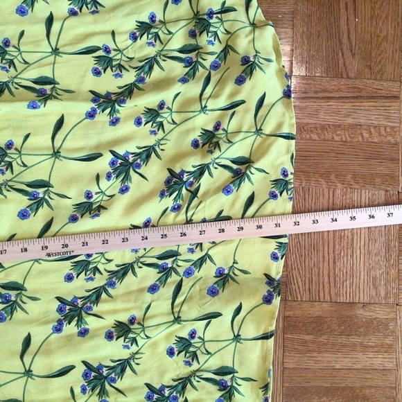 NWT H&M Yellow Floral Dress sz 12 - Picture 5 of 6